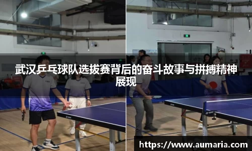 武汉乒乓球队选拔赛背后的奋斗故事与拼搏精神展现