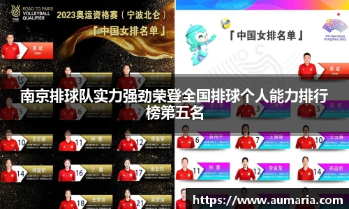 南京排球队实力强劲荣登全国排球个人能力排行榜第五名